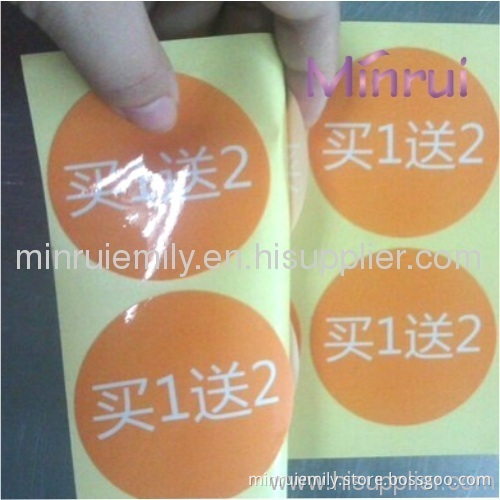 Custom Adhesive Waterproof Labels,matt & Gloss Finished Lamination Labels